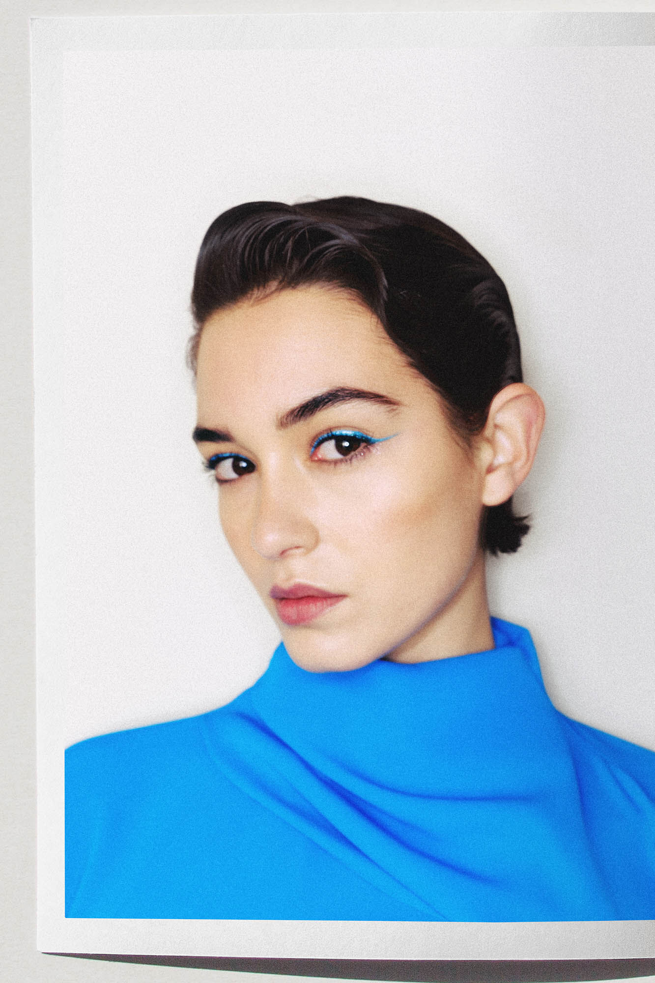 Sofia com mangas bufantes - Azul