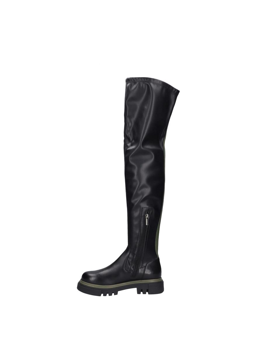 Stiefel Corvara 02, schwarz-oliv