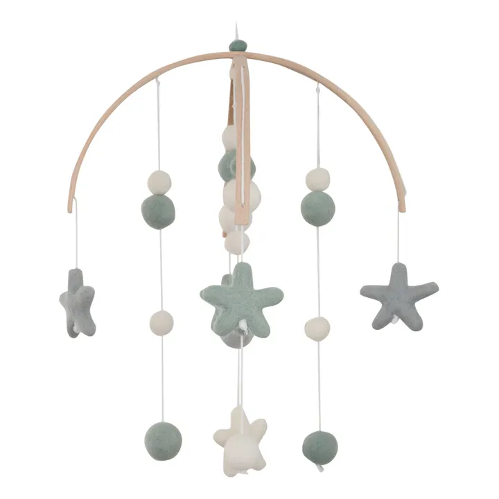 Calm Mobile Etoile en laine feutrée | Vert