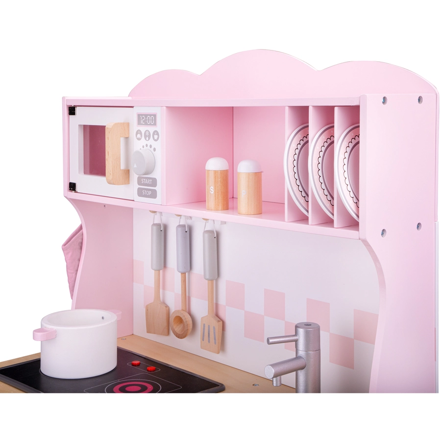 New Classic Toys Küchenzeile Modern mit Kochfeld, pink