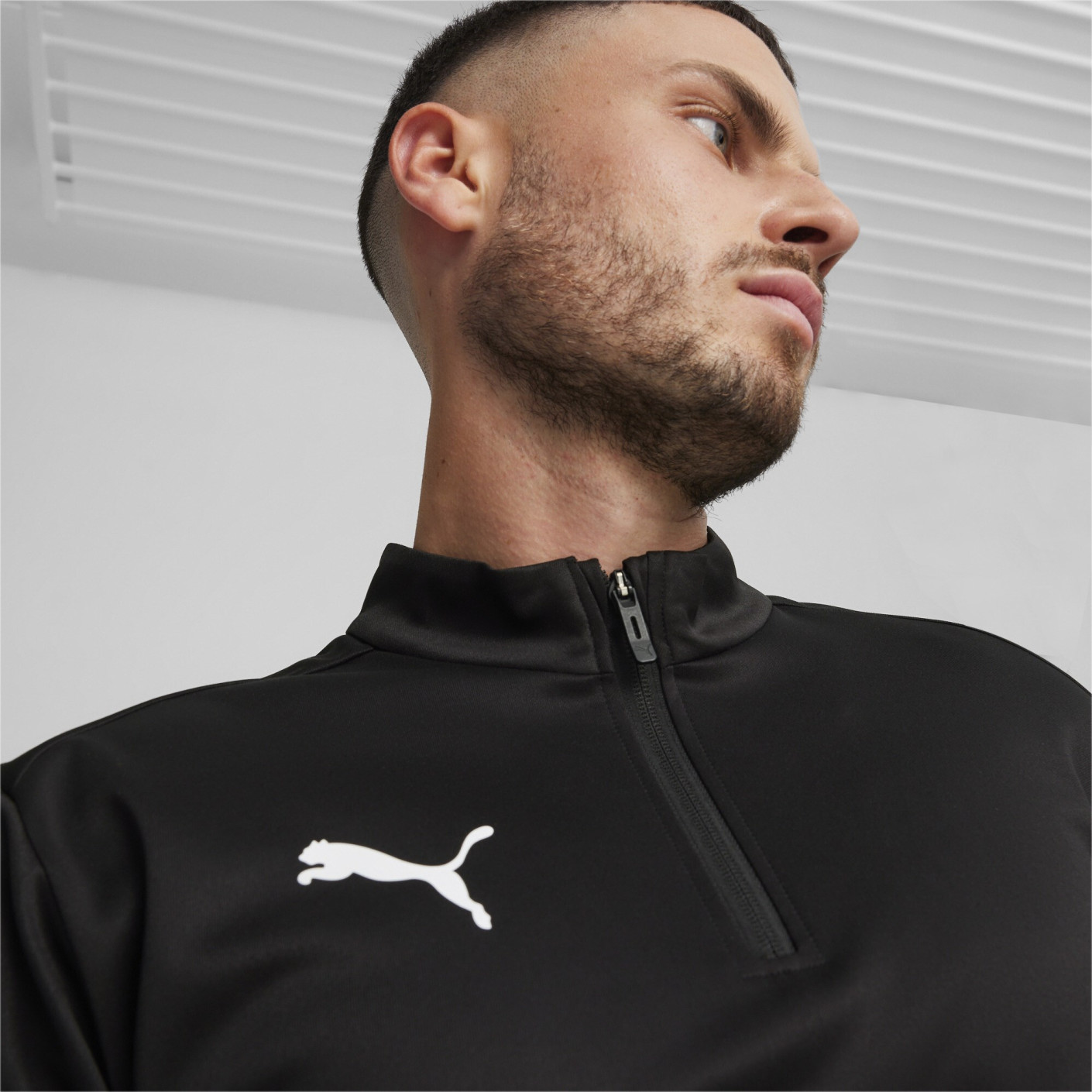 PUMA teamGOAL Trainingstrui 1/4-Zip Zwart Wit Grijs