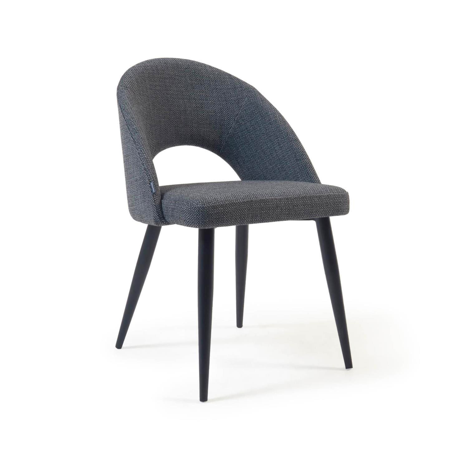 Kave Home Stuhl MAEL dunkelgrau/schwarz