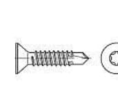 TOOLCRAFT 141556 Borskrue 4.2 mm 22 mm T-profil DIN 7504 Stål Galvaniseret 1000 stk