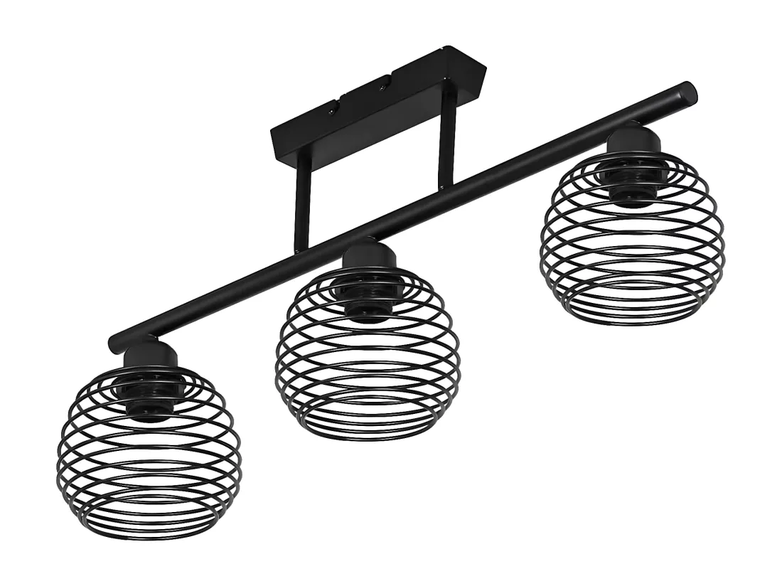 NETTLIFE Plafonnier Vintage Rétro 25W E27 Lampe Industrielle Lampe Design Noire pour Salon Chambre Cuisine Salle à Manger Salle d'étude Table à Manger