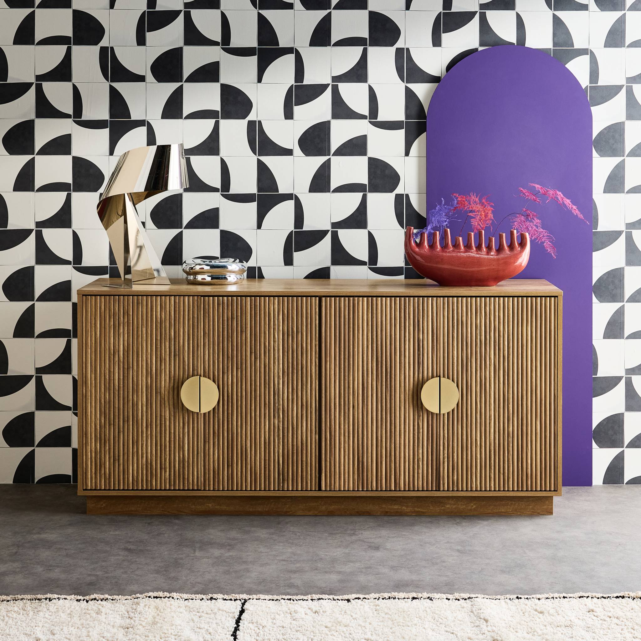 sweeek - Exotisch 4-deurs dressoir 160cm