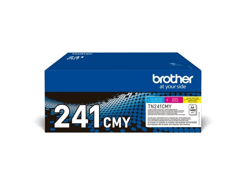 Brother TN241CMY - 3 pakker - gul, cyan, magenta - original - tonerpatron - for Brother DCP-9015, DCP-9020, HL-3140, HL-3150, HL-3170, MFC-9140, MFC-9330, MFC-9340