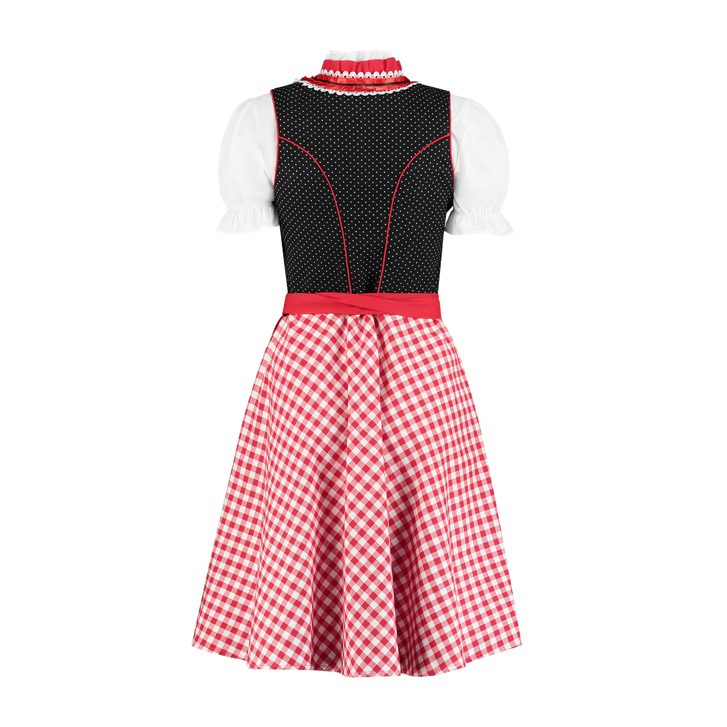 Rood Witte Dirndl Jurk Oktoberfest Dames Geruit