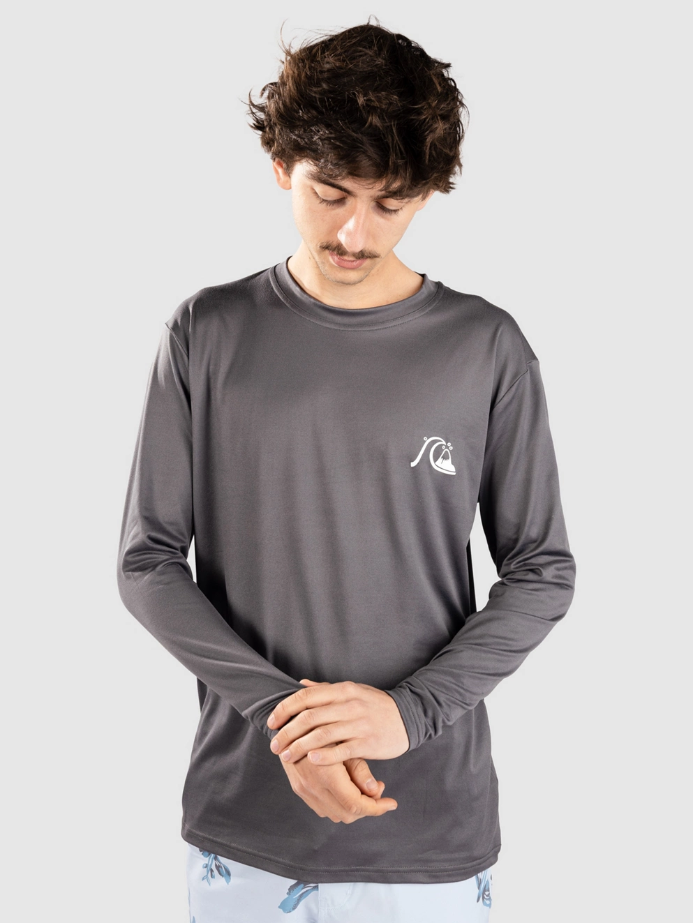 Quiksilver DNA Bubble Logo Longsleeve Lycra iron gate