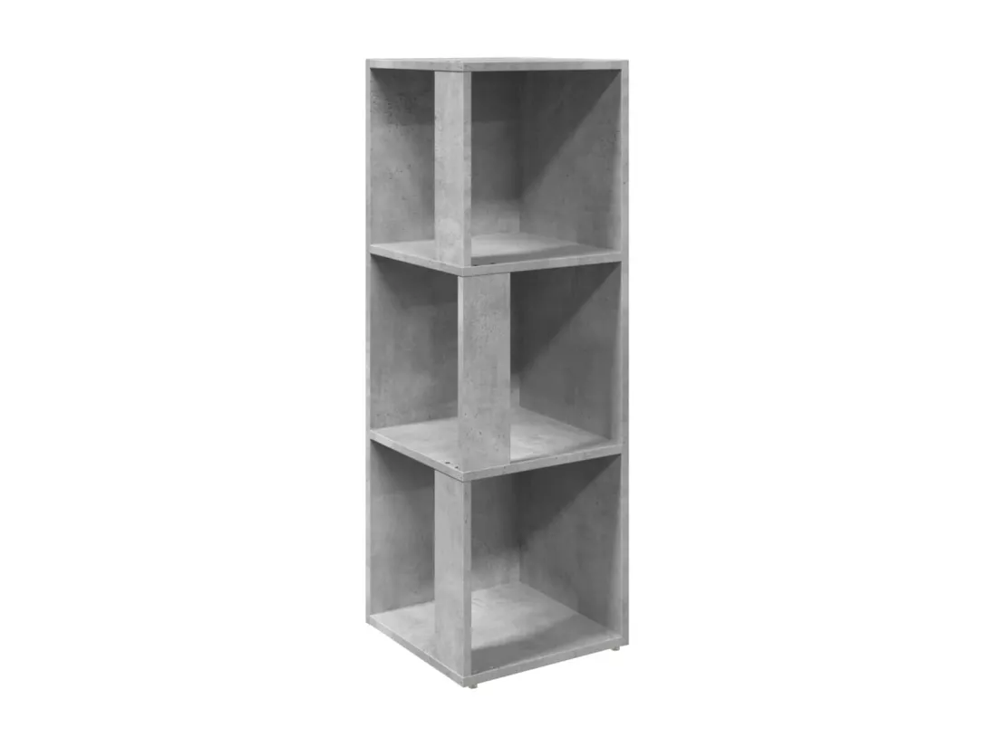 Armoire d'angle Gris béton 33x33x100 cm Bois d'ingénierie