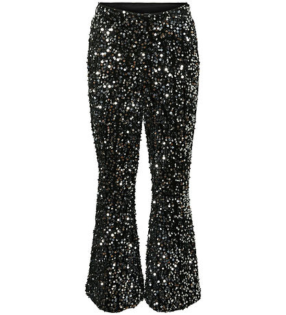 Vero Moda Girl Bukser - VmBella - Blåck/Sølver Sequins