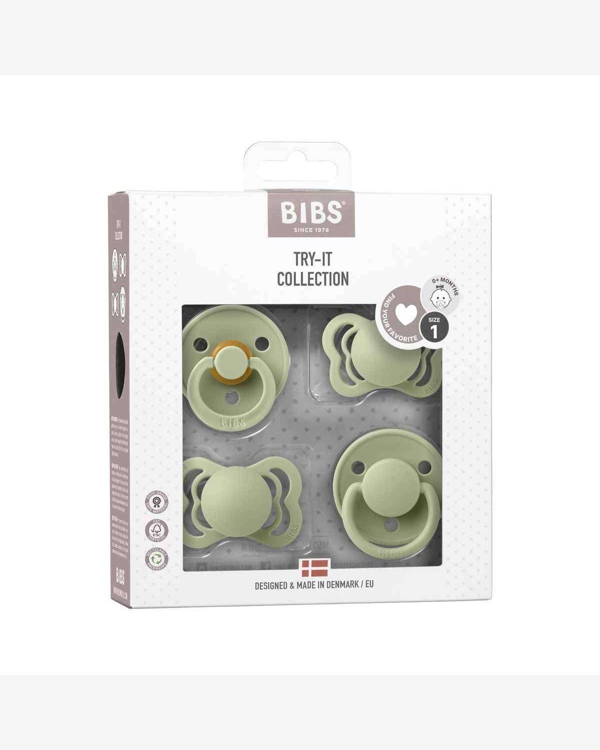 BIBS Try-it-Collection – Smokkepakke 4stk, Naturgummi | 0-6 mnd