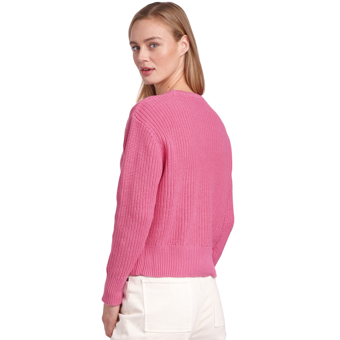 Jonas Nielsen Damen Strickpullover aus Bio-Baumwolle pink