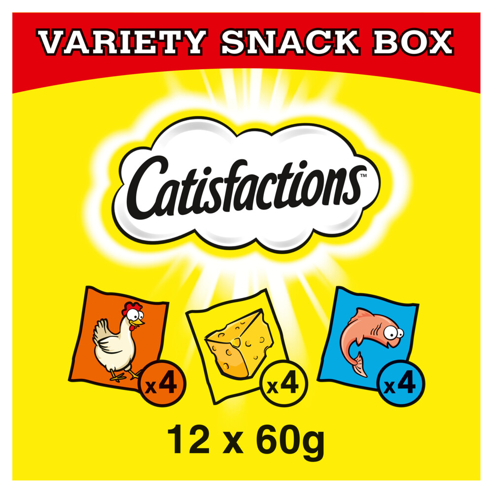 Catisfactions Kattensnacks Megabox 12 x 60 gr