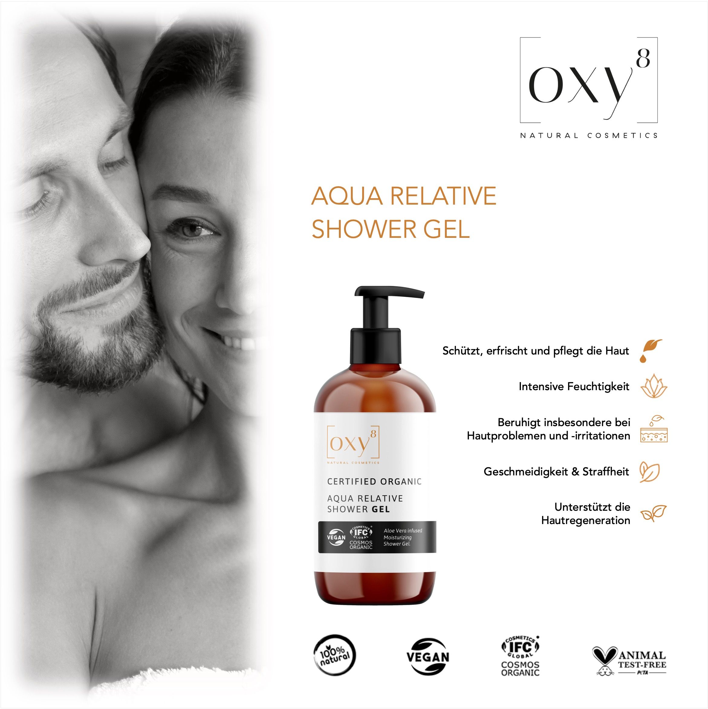 oxy8 Naturkosmetik Set - HAAR SHAMPOO & SHOWER GEL - Pflege Duo für den Mann