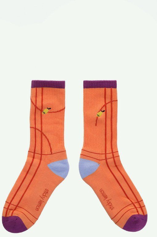 Sticky Lemon - sporty socks - better together - gravel orange