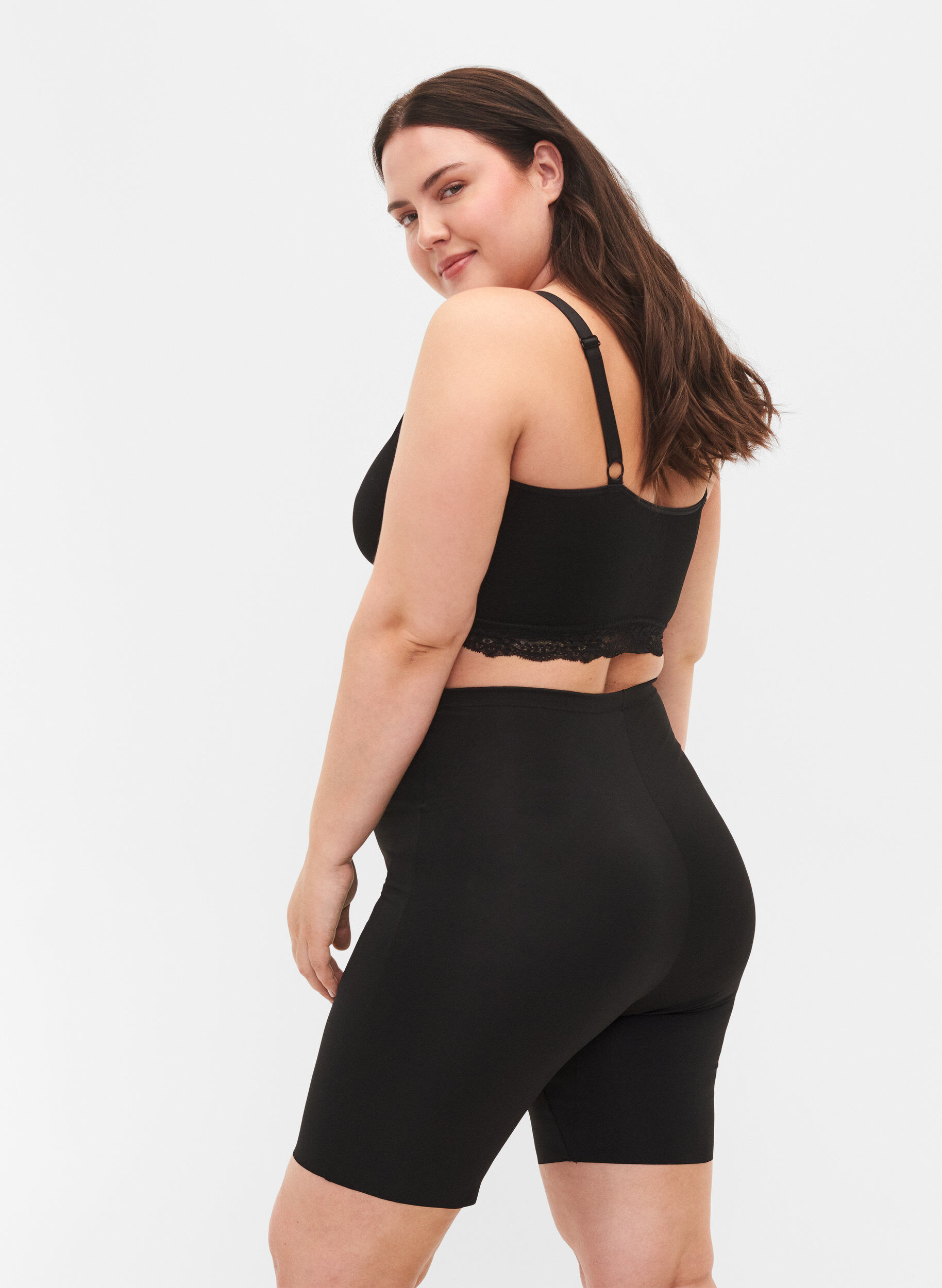Light shapewear shorts med høj talje
