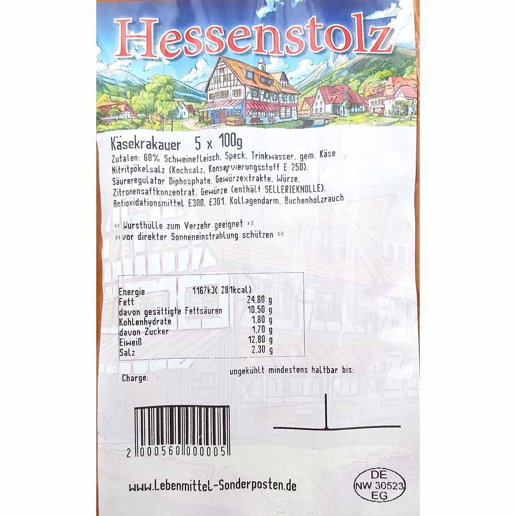 Hessenstolz Krakauerwürstchen 5 x 100g MHD:13.12.24