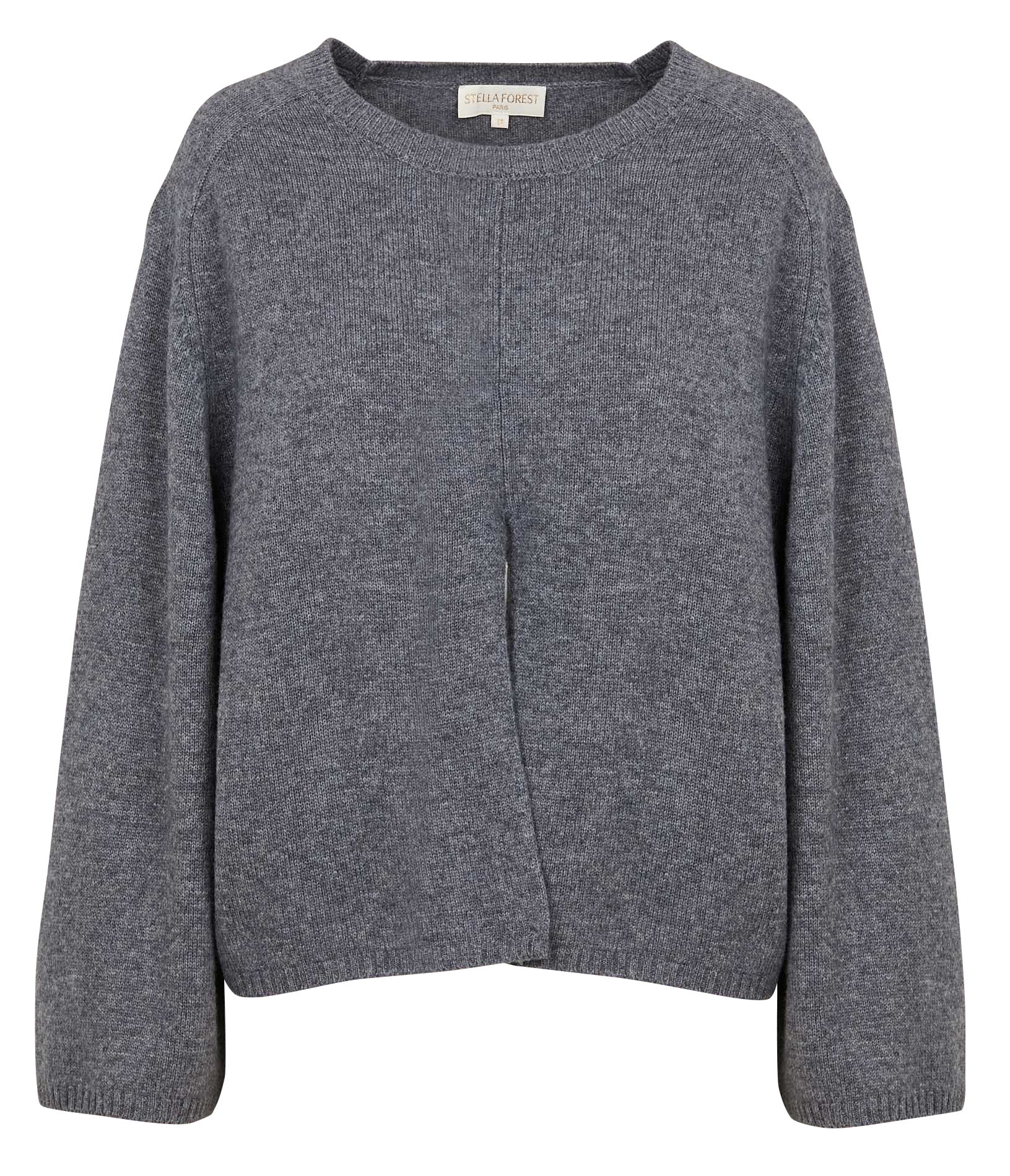 VICTORIA - Pull col bateau ample en laine | Gris