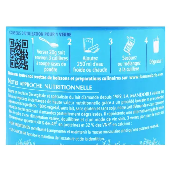 Bebida Instantânea em Pó La Mandorle Leite de Amêndoa Orgânico 400g