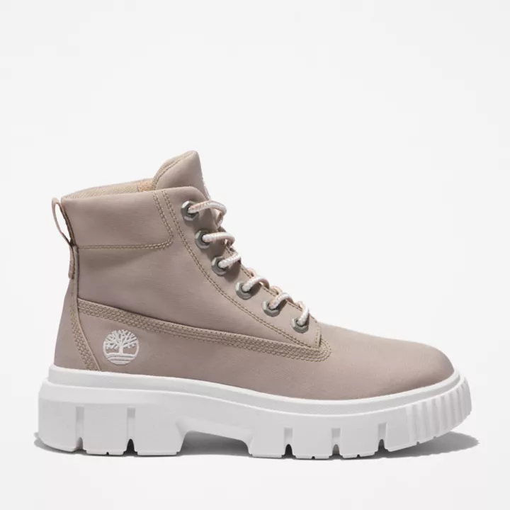 Bottine à lacets mi-haute Greyfield pour femme en beige