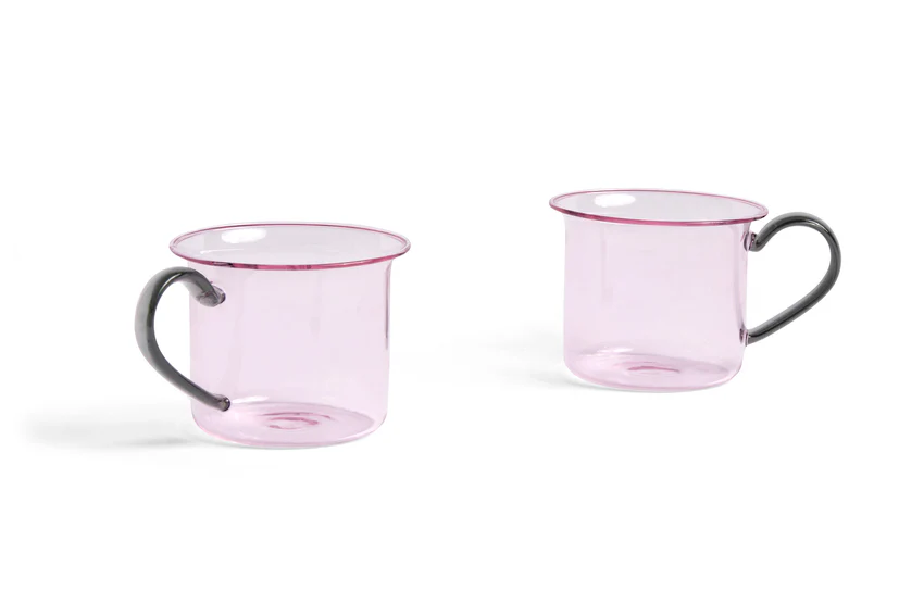 HAY  Borosilicate kop, pink - sæt af to