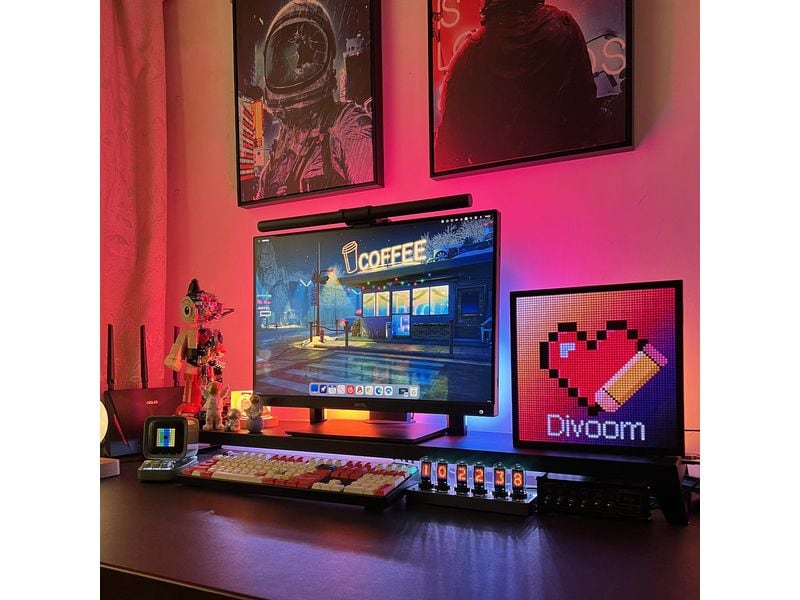 Divoom Smart-Display Pixoo64 Digitaler Rahmen mit WLAN und App Steuerung