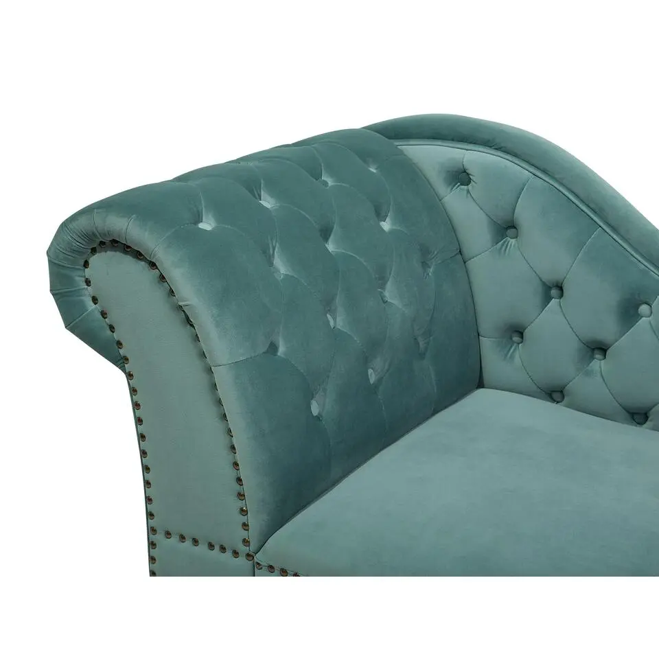NIMES - Chaise longue - Mintgroen - Linkerzijde - Fluweel