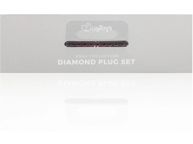 Easytoys Anal Plug aus Silikon mit Diamant Schwarz Sexspielzeug Kollektion für die anale Stimulation