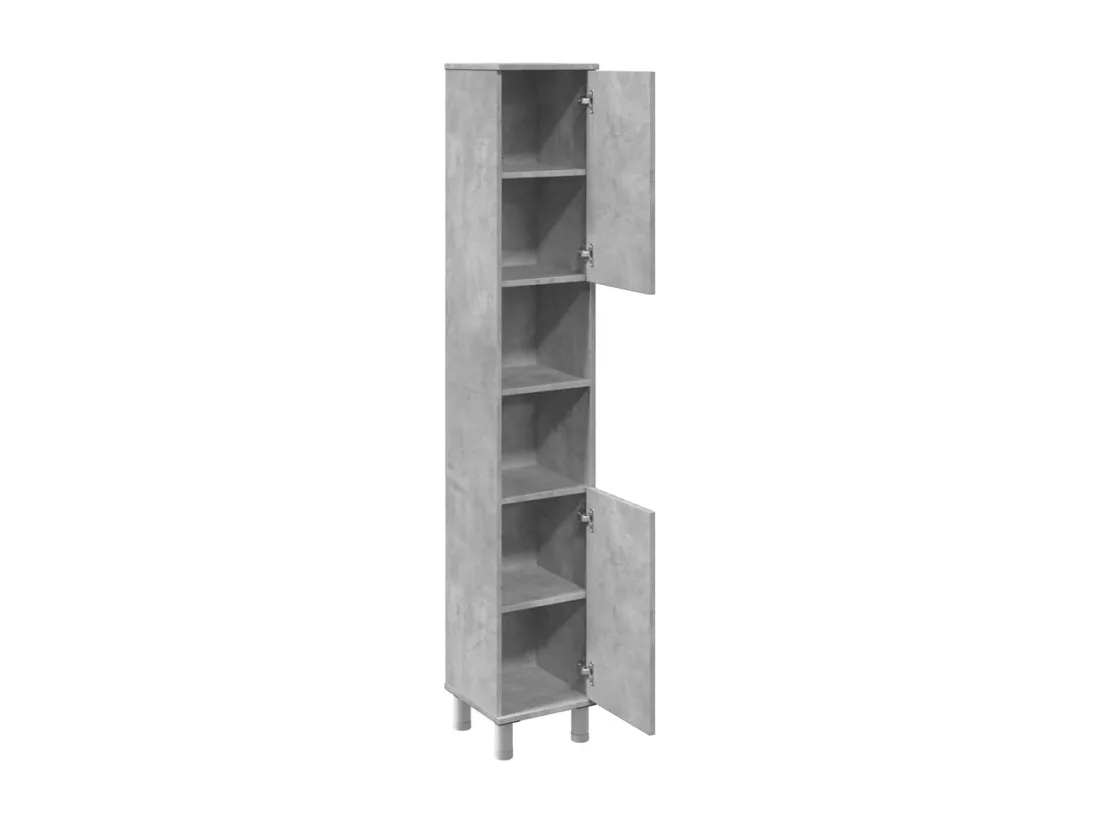 Armoire de salle de bain Gris béton 30x30x179 cm Aggloméré
