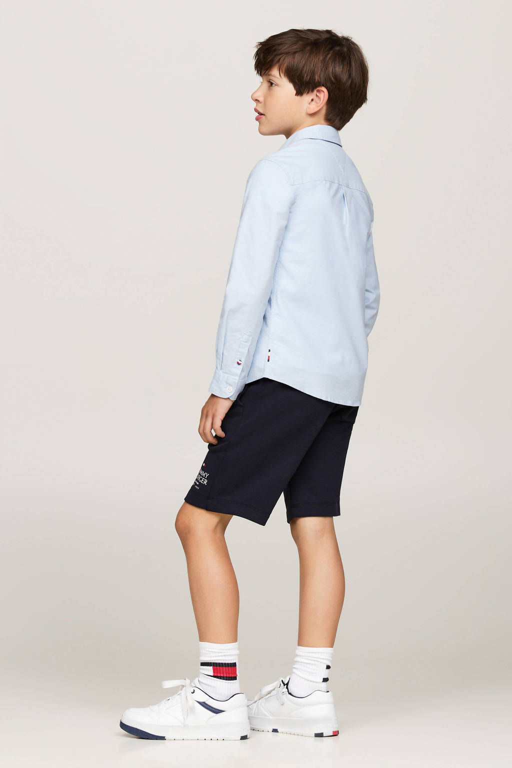 Tommy Hilfiger overhemd met logo lichtblauw