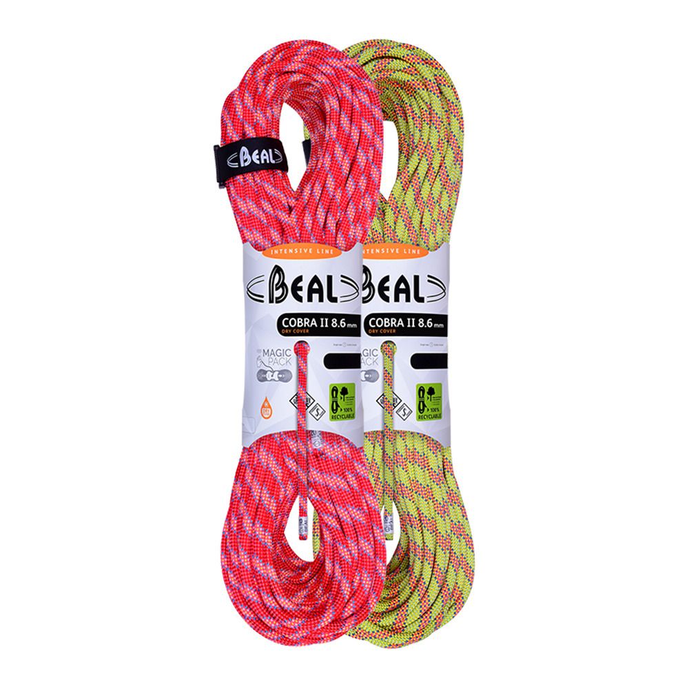Beal COBRA II 8.6MM 2X60M DC - Corde À double anis/orange