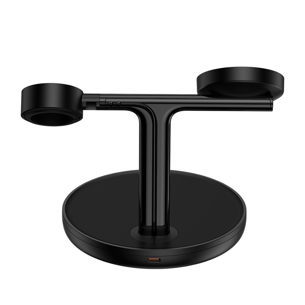 (20W) 3in1 USB C Wireless Charger Magnetisches Ladegerät für Apple iPhone / Apple Airpods / Apple Watch - Schwarz