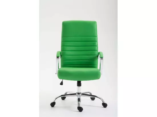Chaise de bureau - Similicuir & Métal chromé - Vert - Valais