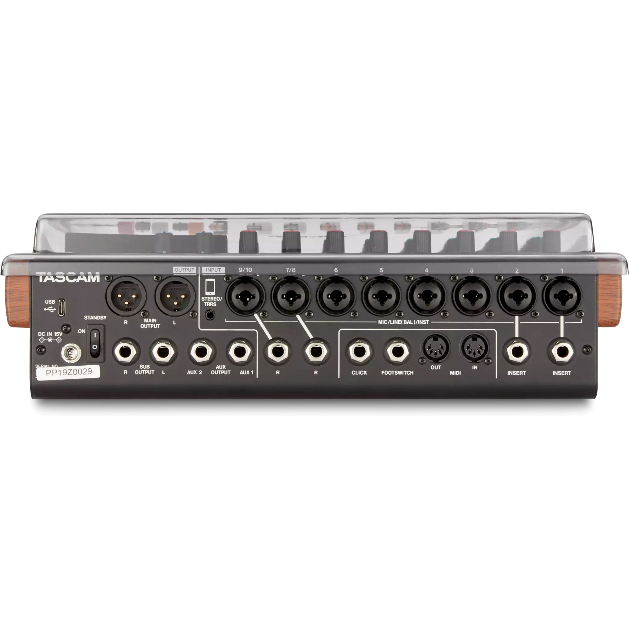 Decksaver stofkap voor Tascam Model 12