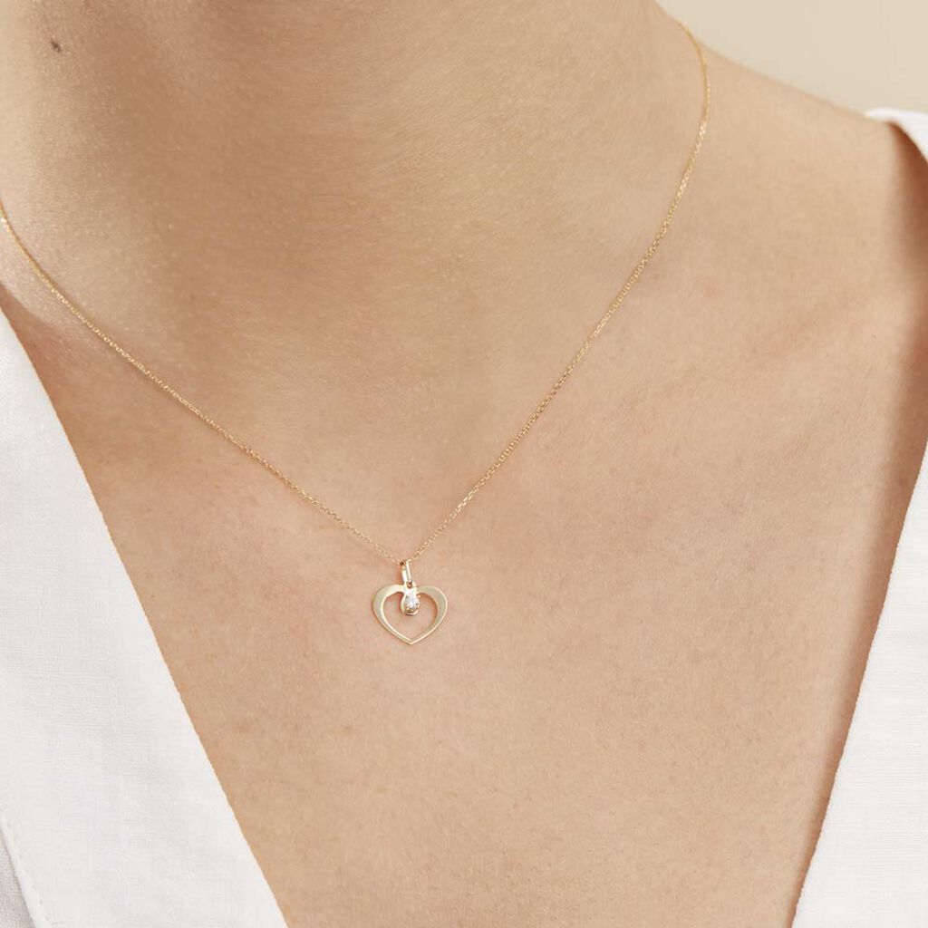 Collier Rohanna Or Jaune Oxyde De Zirconium