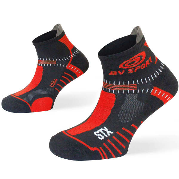 Chaussette running BV SPORT SOCQUETTE STX EVO NOIR/ROUGE
