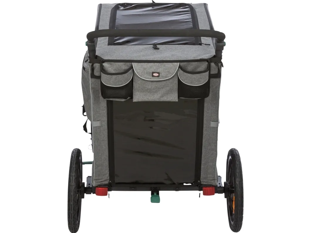 Trixie Bicycle trailer, L: 80 × 103 × 98/147 cm, grey/sage