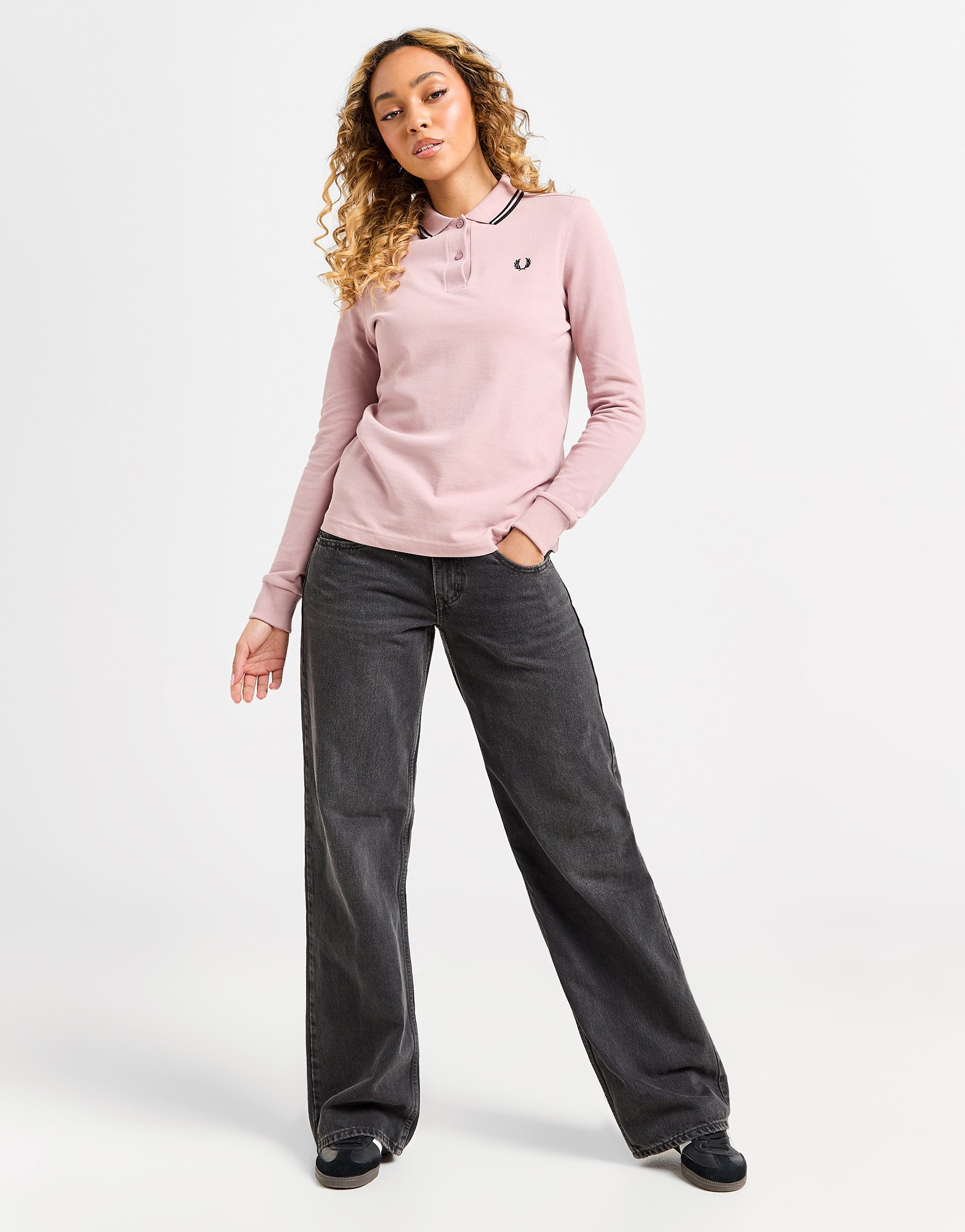 Fred Perry Polo Manches Longues Twin Tip Femme