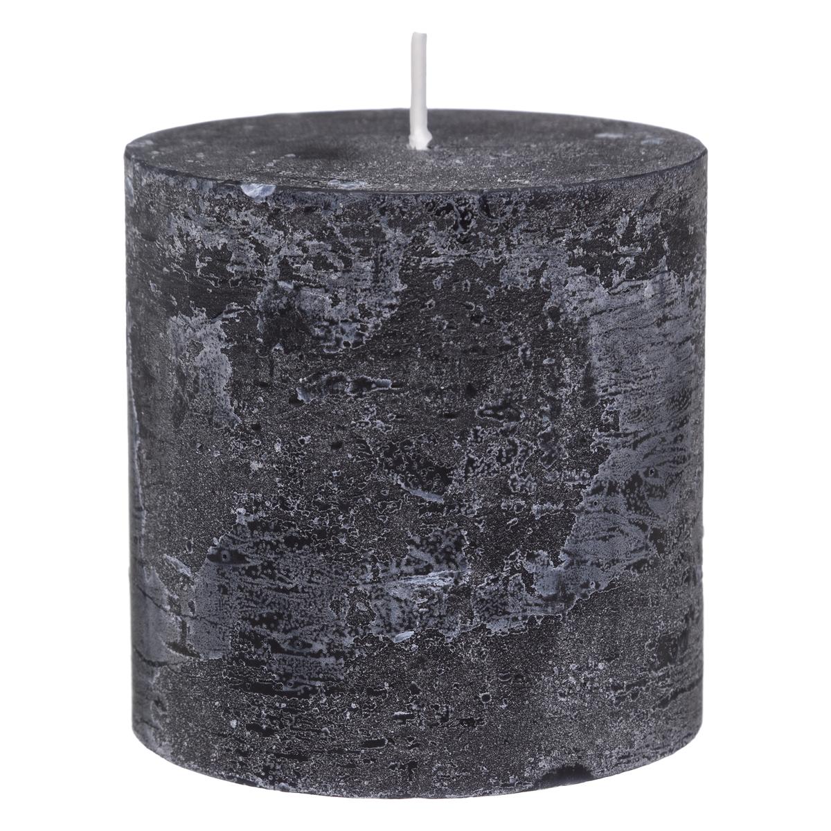 BOUGIE RONDE OLIA NOIR D.6.7X7CM