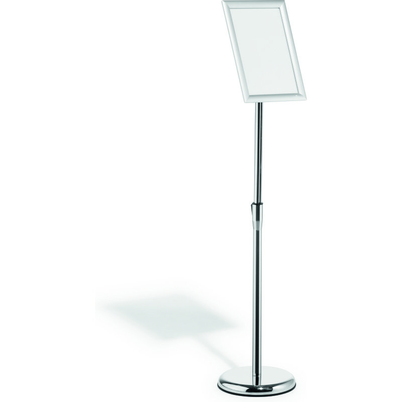 Support d’information sur pied avec cadre clipsable en aluminium A4