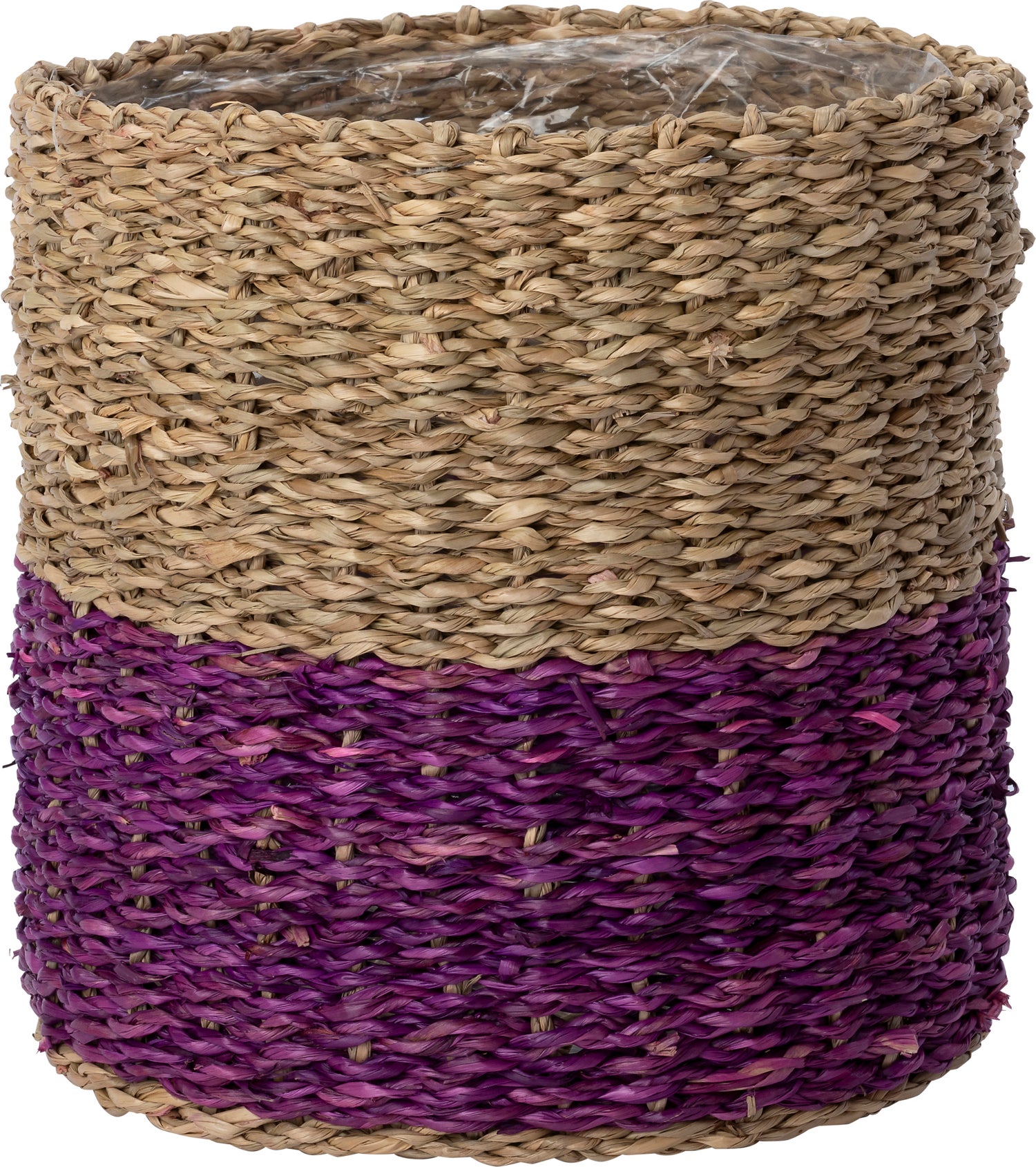 Intratuin plantenmand Ruben duotoon naturel / paars D 18 H 19 cm