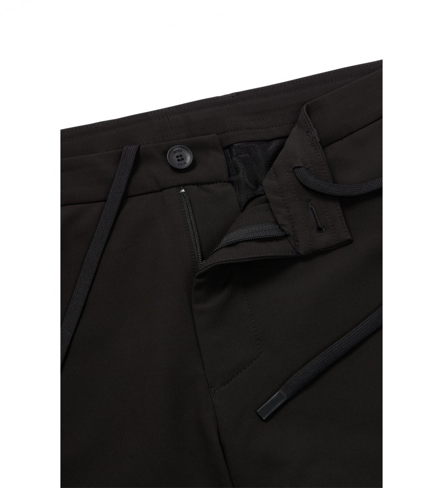 Calça chino slim BOSS Commuter, preta