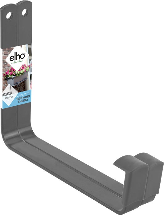 Elho wandhaak Barcelona antraciet 2 x 1,6 x 14,8 cm