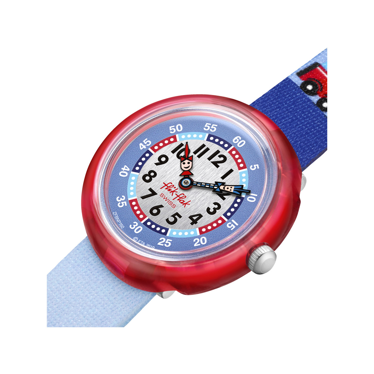 Montre Flik Flak enfant plastique textile bleu