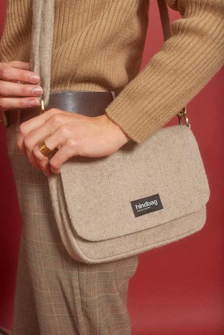 Sac à main Margault Laine Beige