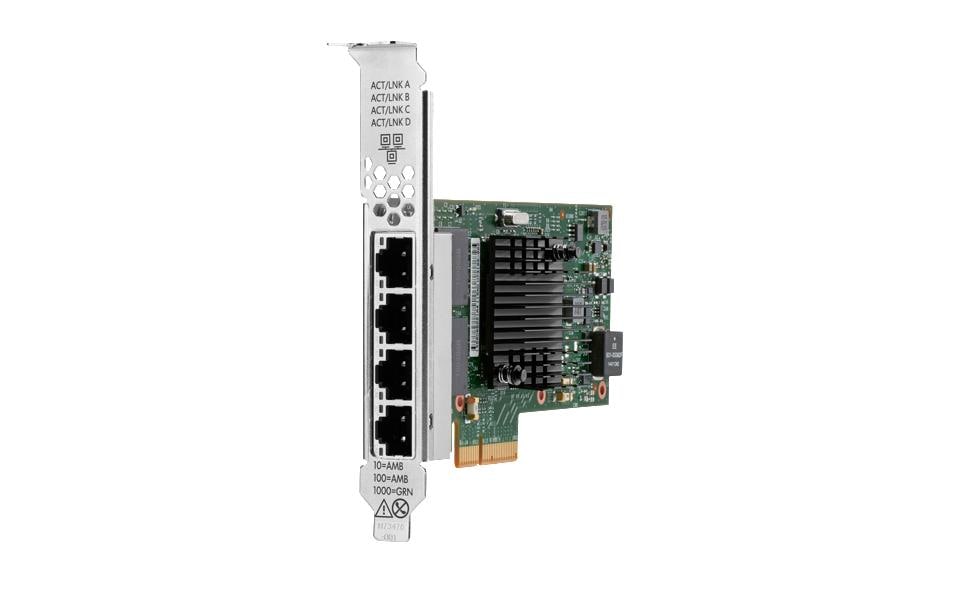 Netzwerkkarte P21106-B21 PCI-Express x4<br>HPE Ethernet-Adapter, 1 Gbit, BASE-T I350-T4 mit 4 Anschlüssen