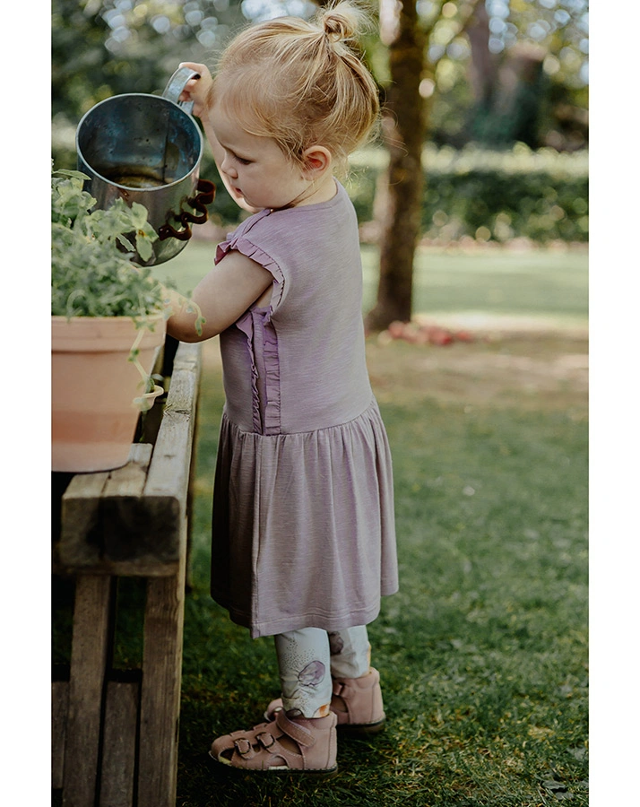 Kleid GIRLY mit Rüschen in mauve