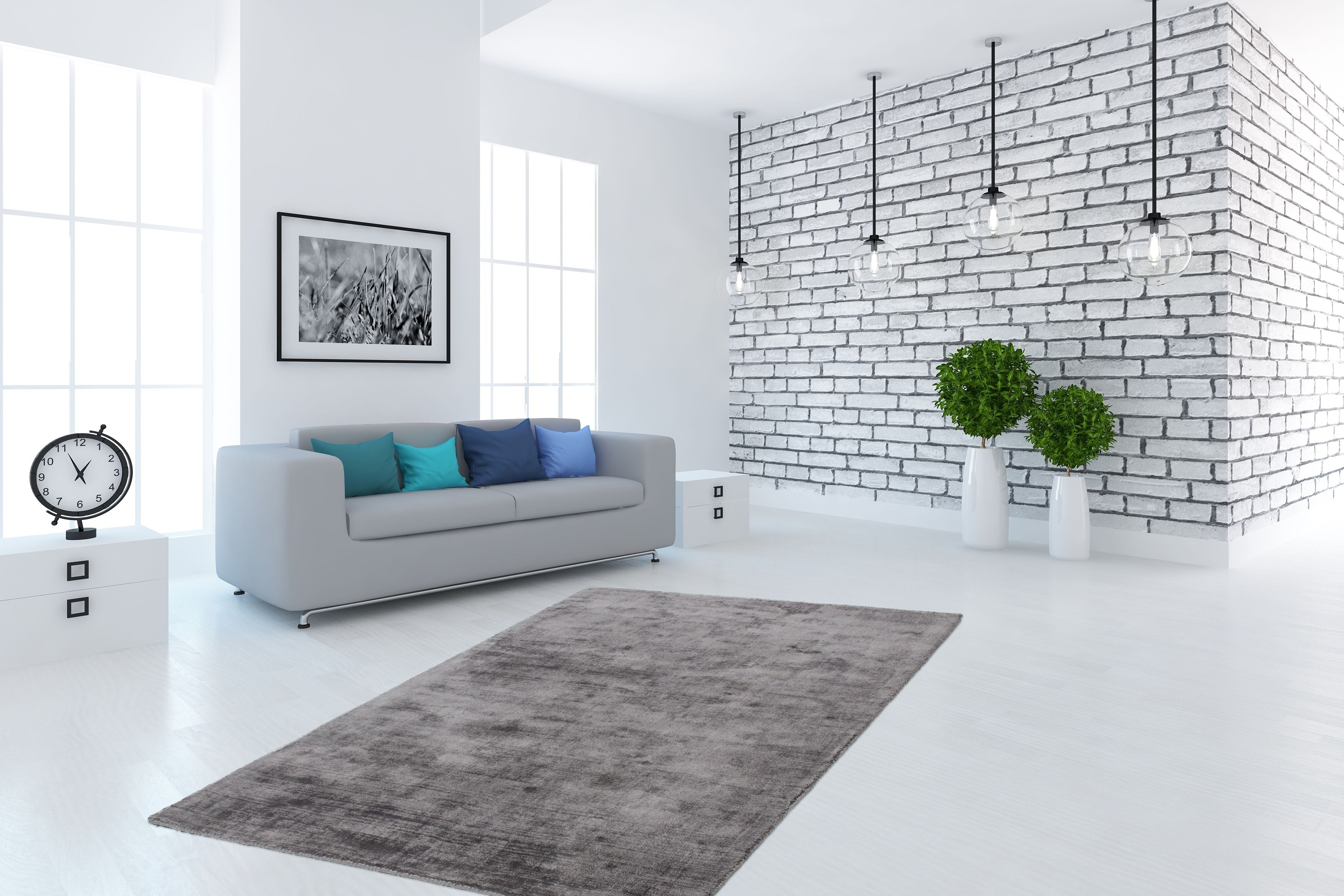 Vloerkleed 110 Grijs Antraciet Luxury