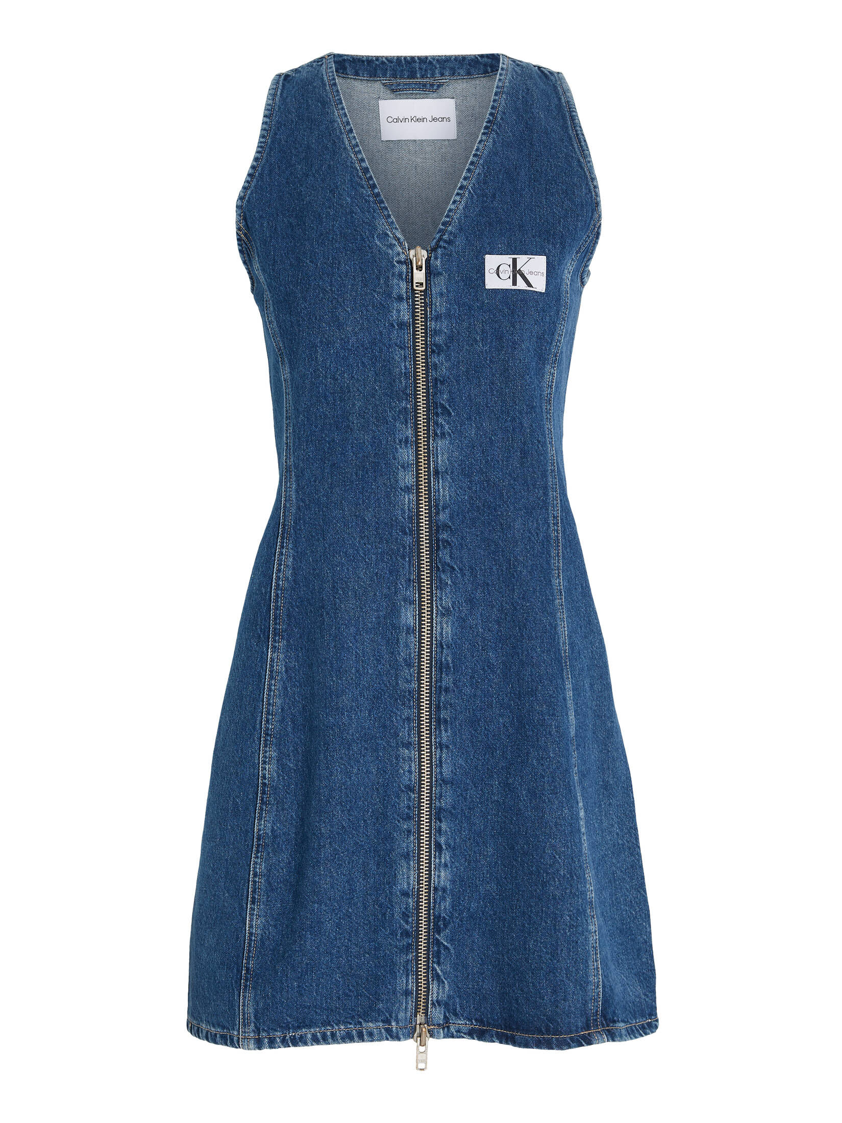 CALVIN KLEIN JEANS| Damen Jeanskleid mit Reißverschluss