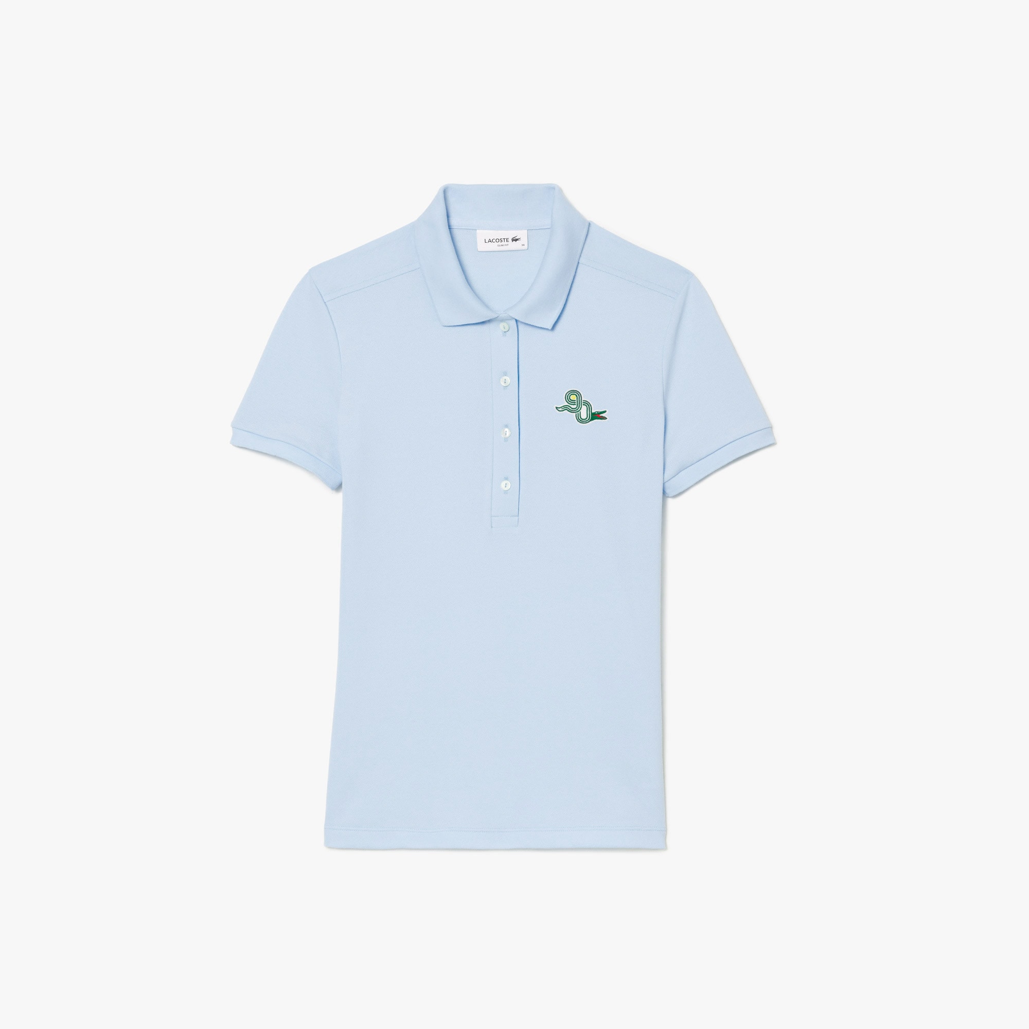 Polo slim fit Le Club Lacoste Creative Challenge Manches Courtes - Bleu - Lacoste - Femme